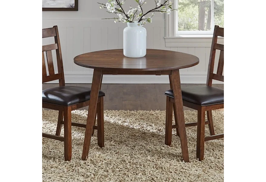 Mason Round Drop Leaf Table by AAmerica at Esprit Decor Home Furnishings