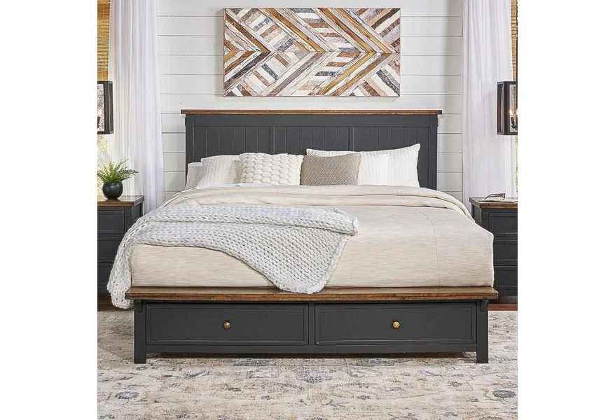 Stormy Ridge Queen Storage Bed by AAmerica at VanDrie Home Furnishings