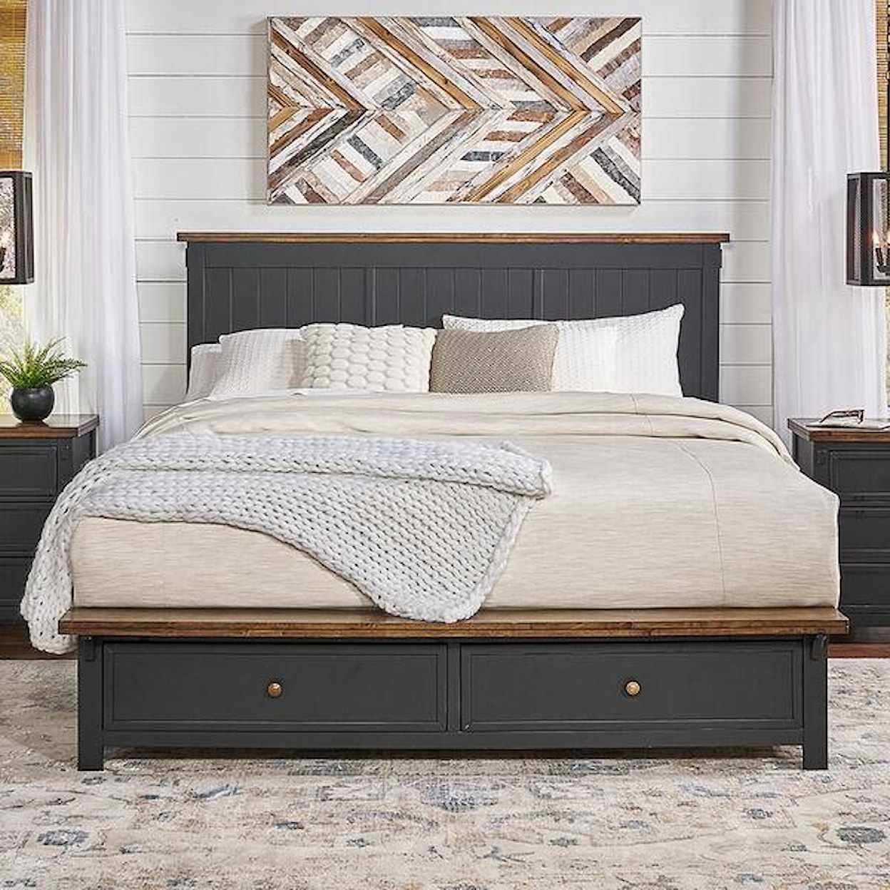 AAmerica Stormy Ridge Queen Storage Bed