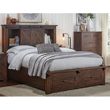 California King Bed with Footboard Bench