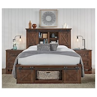 California King Bed with Rotating Storage