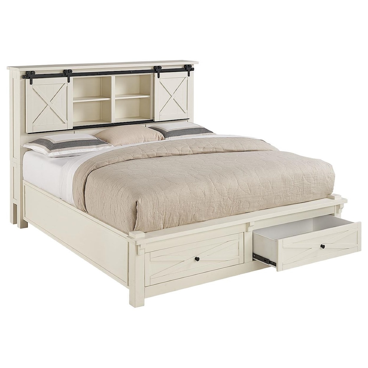 AAmerica Sun Valley Queen Bookcase Bed