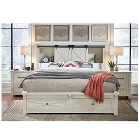 California King Bed with Footboard Storage