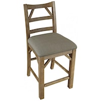 Rustic Casual Ladder Back Stool
