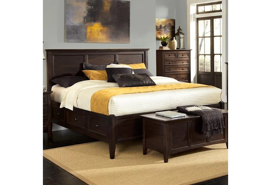 Westlake King Storage Bed by AAmerica at Esprit Decor Home Furnishings