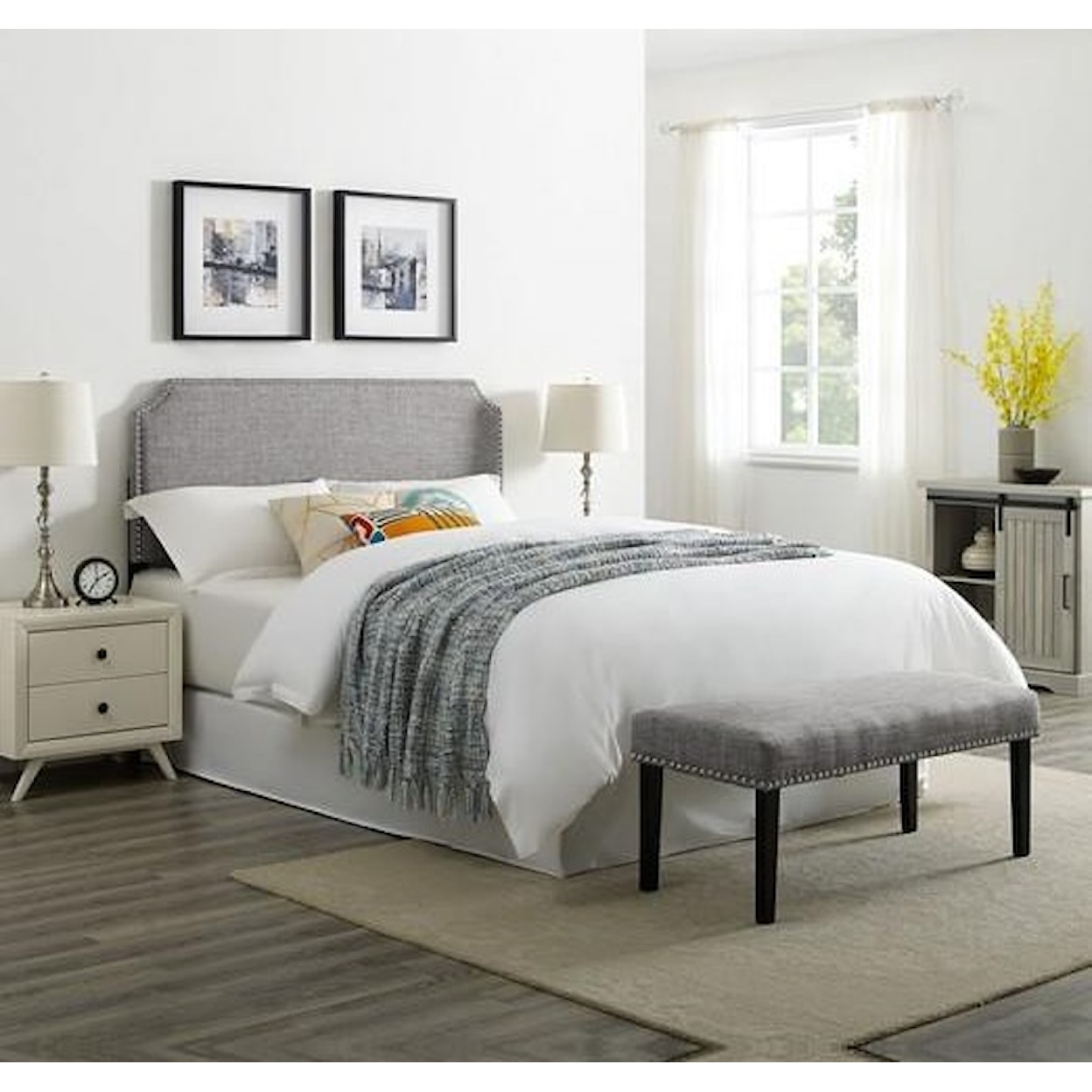 Accentrics Home Nathan Nathan Queen Headboard with Bench