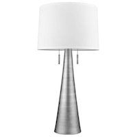 Weathered Pewter 2-Light Table Lamp