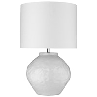 White 1-Light Table Lamp