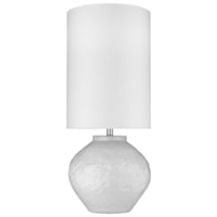 White 1-Light Table Lamp