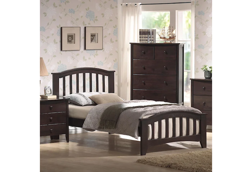 San Marino Twin Slat Bed by Acme Furniture at Corner Furniture