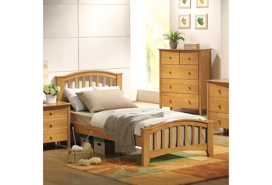 San Marino Twin Slat Bed by Acme Furniture at A1 Furniture & Mattress