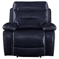 Casual Recliner with Nailhead Trim