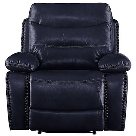 Casual Recliner with Nailhead Trim