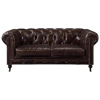 Vintage Loveseat with Chesterfield Tufted Back