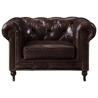 Vintage Chair with Chesterfield Tufted Back