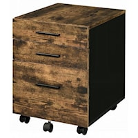 Rustic File Cabinet with Wheels