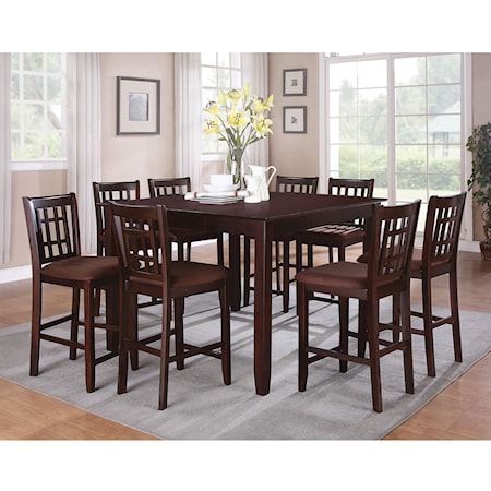 Counter Height Dining Set with 8 Chairs
