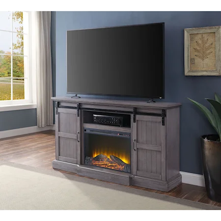 TV Stand with Built-In LED Fireplace