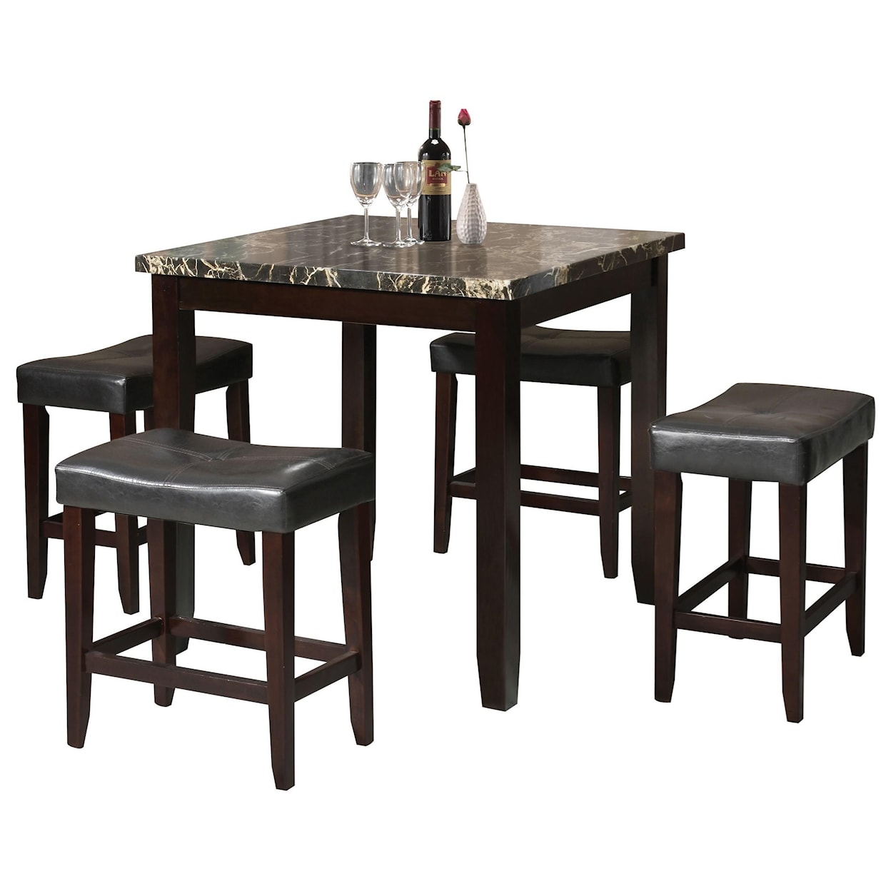 Acme Furniture Ainsley 5Pc Pk Counter Height Set