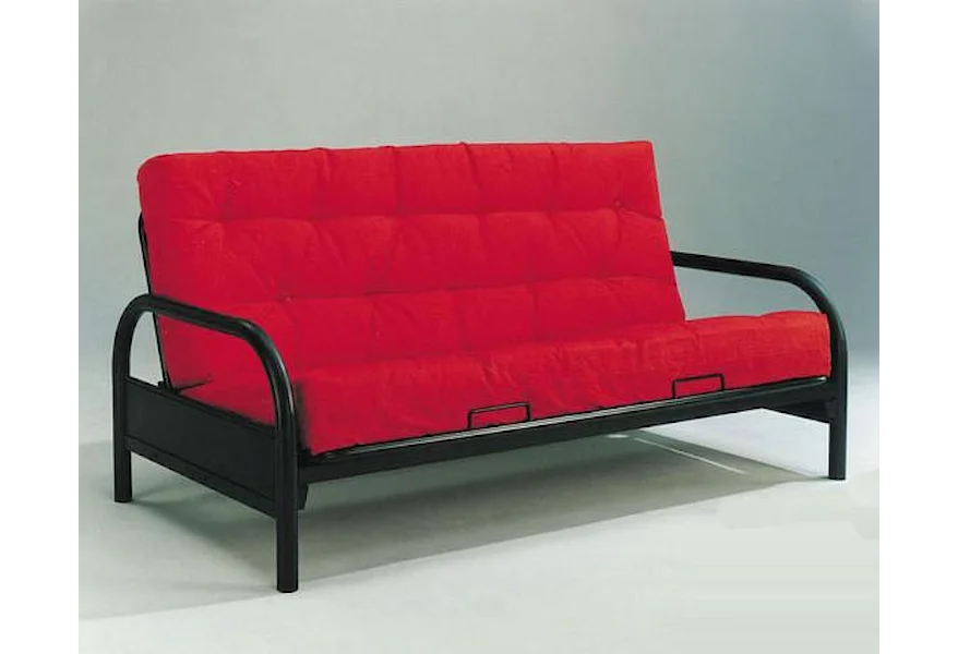 Alfonso Black 29" Arm Span Futon Frame by Acme Furniture at A1 Furniture & Mattress