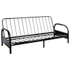 Acme Furniture Alfonso Futon w/ Black Adj Frame, 6" Red Mattress