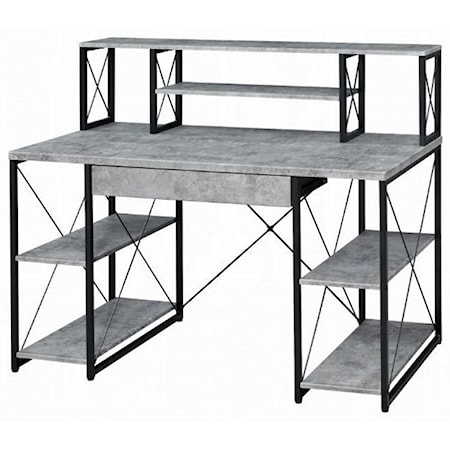 Industrial Desk with Hutch