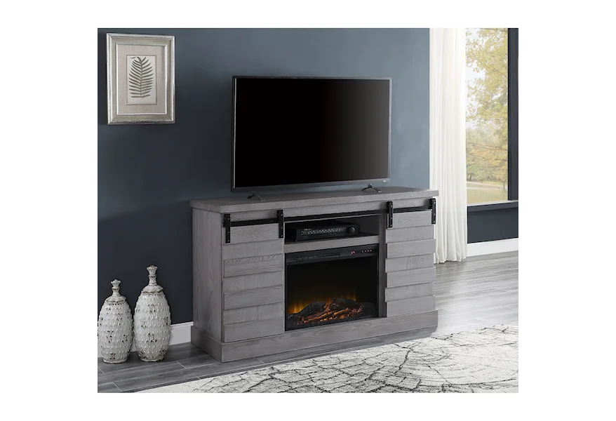 Amrita TV Stand with LED Fireplace by Acme Furniture at A1 Furniture & Mattress