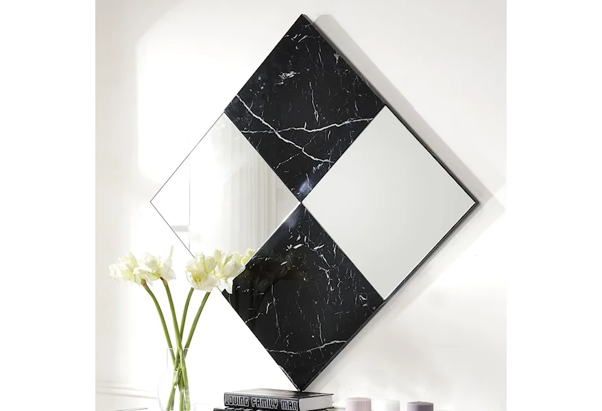Angwin Accent Wall Mirror by Acme Furniture at A1 Furniture & Mattress