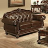 Acme Furniture Anondale Cherry Top Grain Leather Loveseat