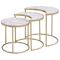 Contemporary 3 Piece Nesting Tables Set