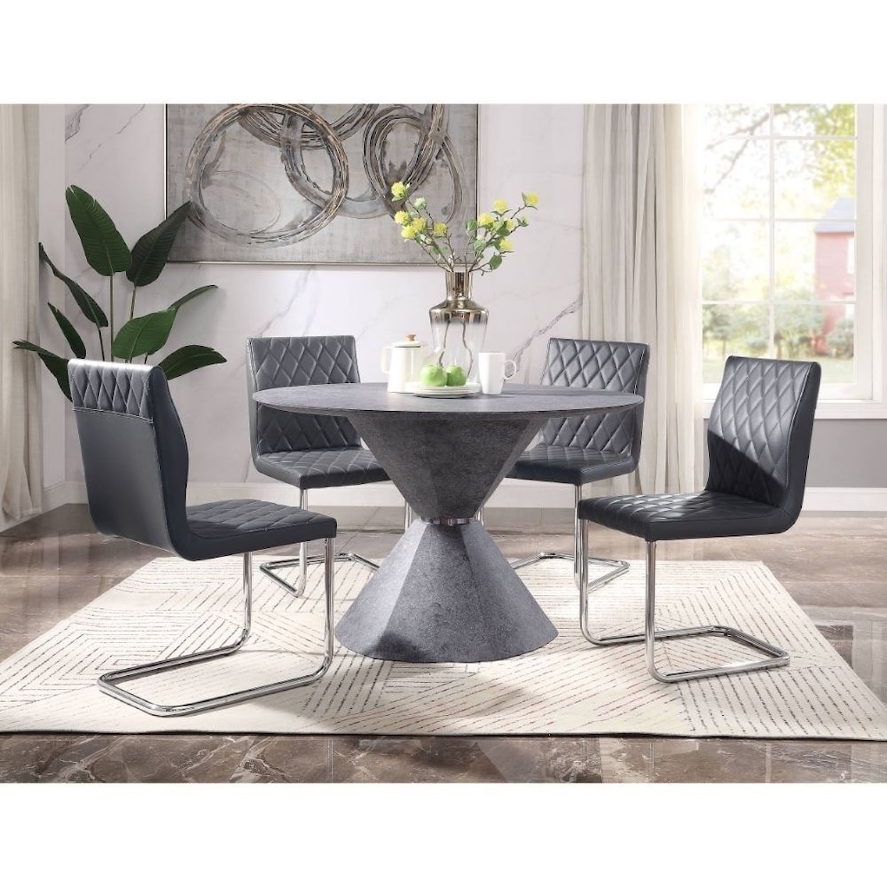 Acme Furniture Ansonia 5-Piece Table and Chair Set