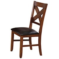 X-Back Dining Side Chair with PU Upholstered Seat