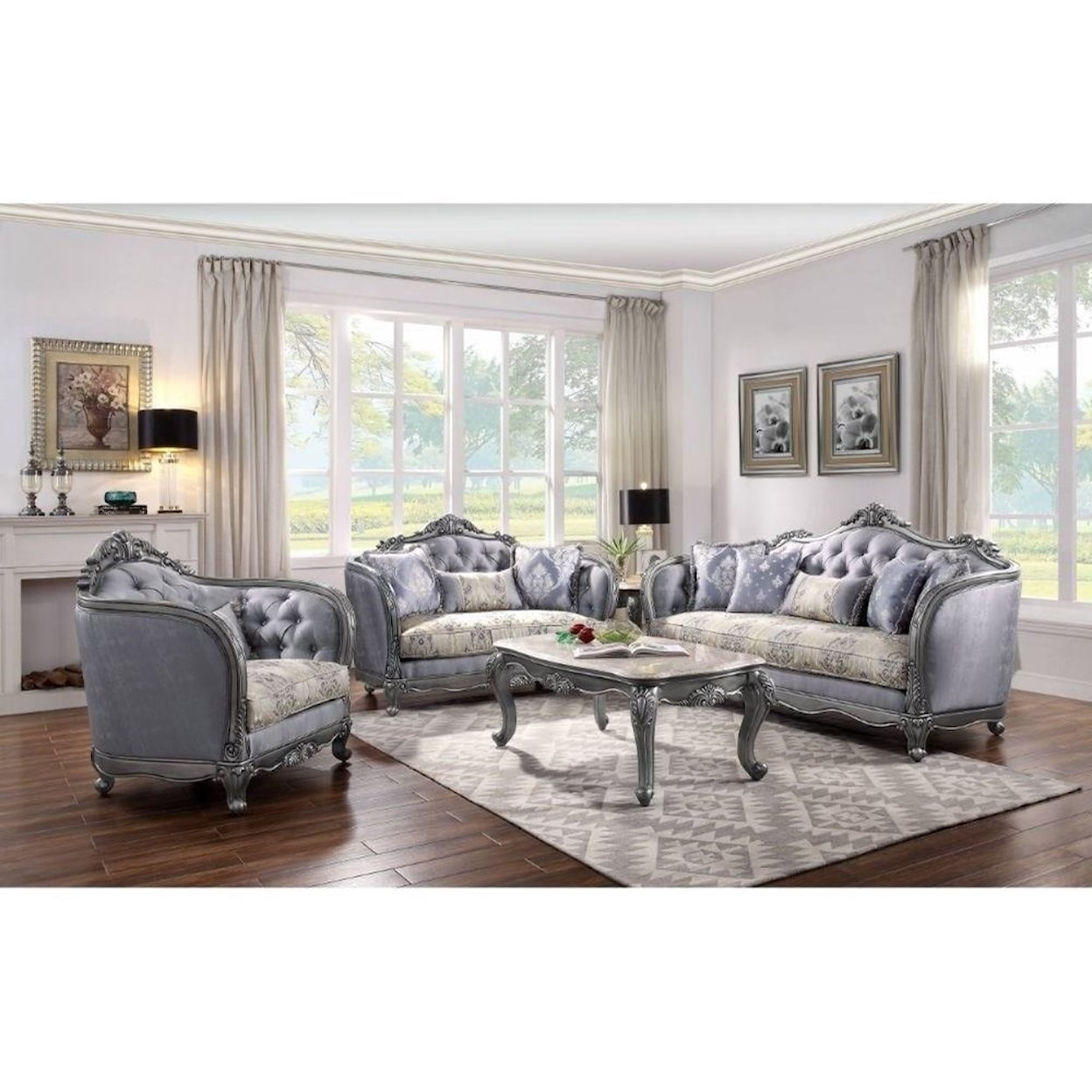 Acme Furniture Ariadne Loveseat w/3 Pillows