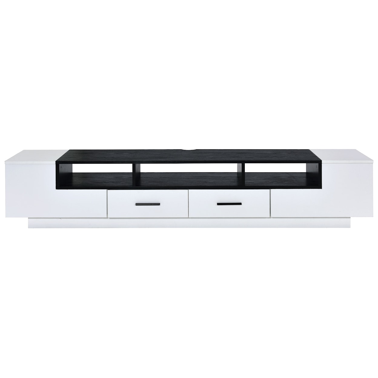 Acme Furniture Armour 70" MELAMINE WHITE & BLACK TV STAND |