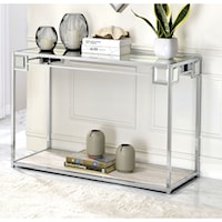 Contemporary Console Table with Shelf