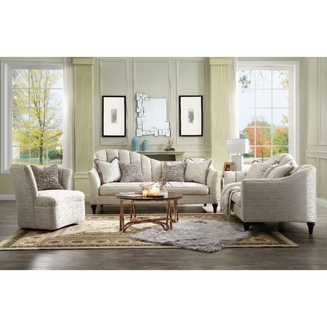 Acme Furniture Athalia Loveseat w/3 Pillows