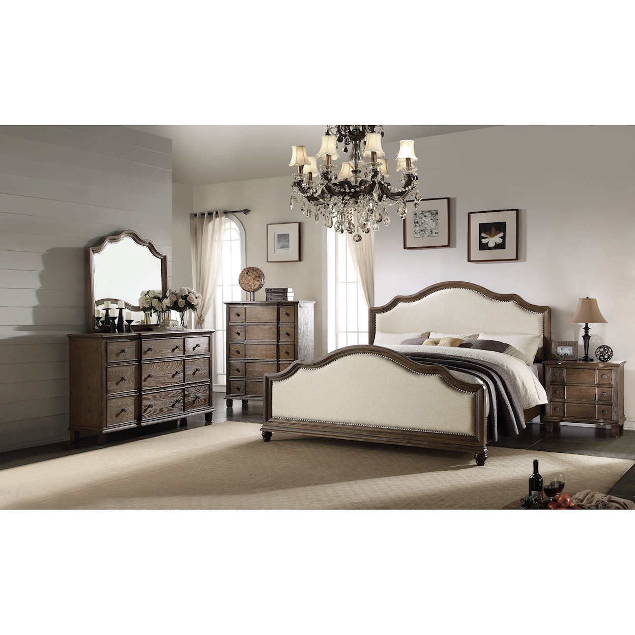 Acme Furniture Baudouin 7pc Queen Bedroom Group