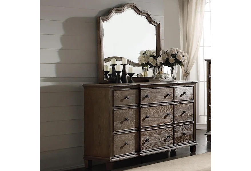 Baudouin Dresser + Mirror Set by Acme Furniture at A1 Furniture & Mattress