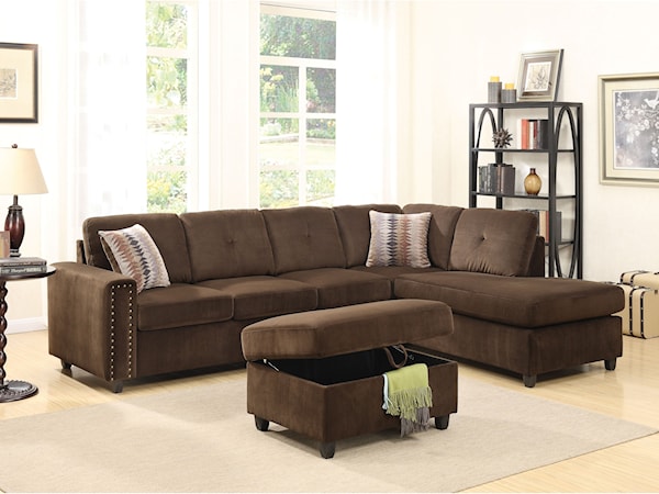 Sectional Sofa w/Pillows