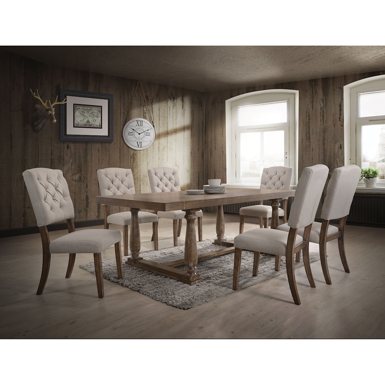 Acme Furniture Bernard Dining Table (Trestle)