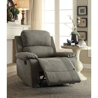 Casual Motion Recliner with Pillow Arms