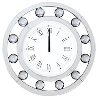 Wall Clock with Mirror Frame