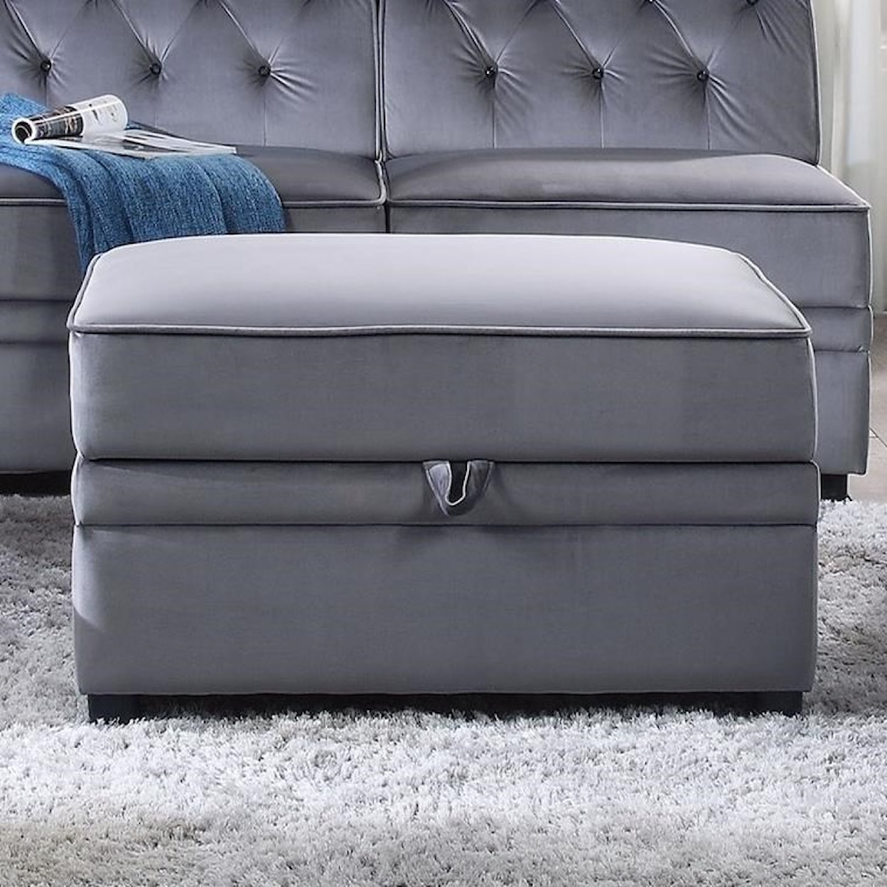 Acme Furniture Bois II Ottoman (Storage)