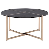 Contemporary Coffee Table with Round Top