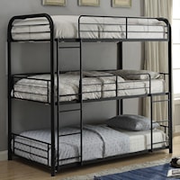 Metal Triple Twin Bunk Bed