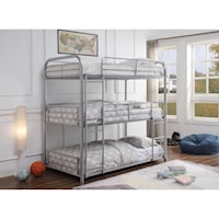 Metal Triple Twin Bunk Bed