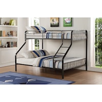 Metal Twin XL over Queen Bunk Bed