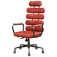 Contemporary Executive Office Chair in Top Grain Leather