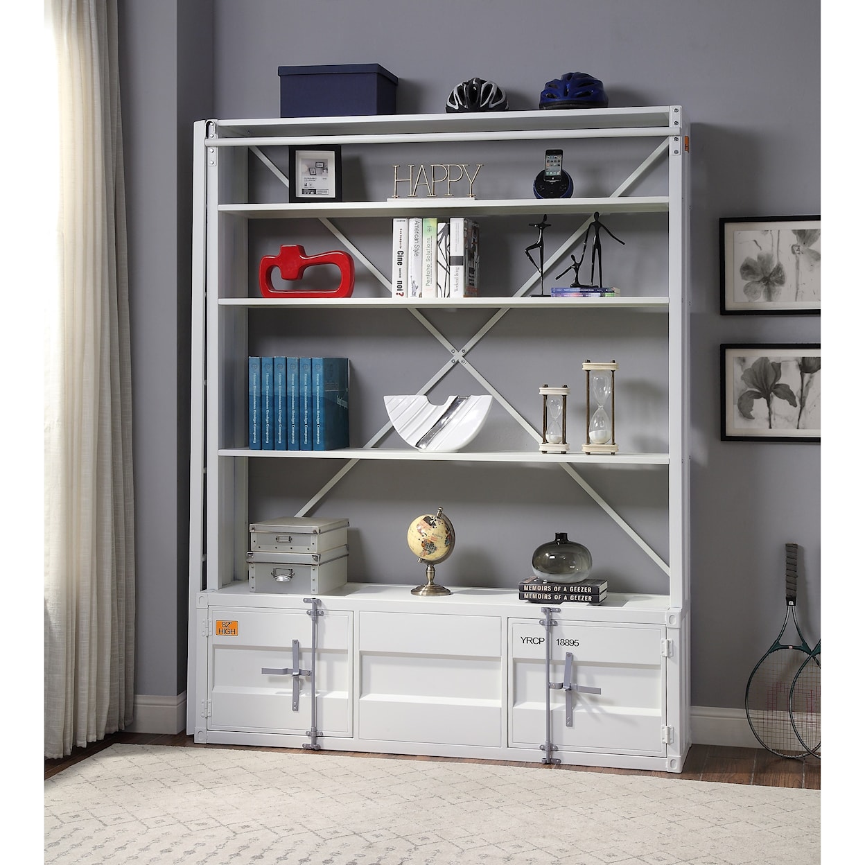 Acme Furniture Cargo Bookshelf & Ladder