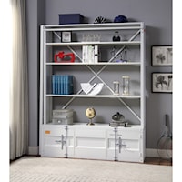 Bookshelf & Ladder with Container Style Look